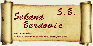 Sekana Berdović vizit kartica